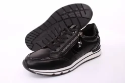 PETER ERIKSON Damen Sneaker in SCHWARZ Schnürung und Reißverschluss 3289-Y24005