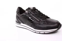 PETER ERIKSON Damen Sneaker in SCHWARZ Schnürung und Reißverschluss 3289-Y24005
