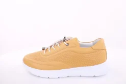 PETER ERIKSON Damen Sneaker Leder Wechsel- Fußbett gelb, grau S13 231508