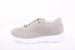 PETER ERIKSON Damen Sneaker Leder Wechsel- Fußbett gelb, grau S13 231508