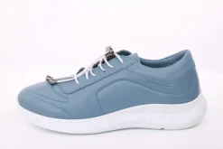 PETER ERIKSON Damen Sneaker Leder Wechsel- Fußbett blau, weiß S14 241861