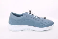 PETER ERIKSON Damen Sneaker Leder Wechsel- Fußbett blau, weiß S14 241861