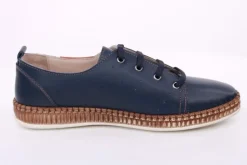 PETER ERIKSON Damen Sneaker Leder Wechselfußbett weiß, blau S14 241735