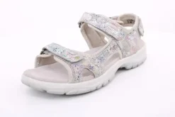 PETER ERIKSON Damen Trekkingsandale Leder gemustert weiß S14 Mandy-720 B
