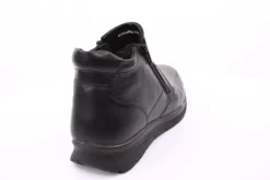 PETER ERIKSON Herren Leder Boot doppel Reißverschluss einfacher Einstieg SCHWARZ Warmfutter DN-02