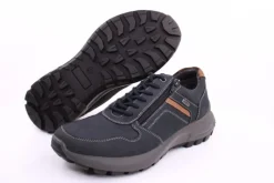 PETER ERIKSON Herren Schnürhalbschuh Leder Extraweit Reißverschluss DENIMNOUGAT Warmfutter SX-09 TEX