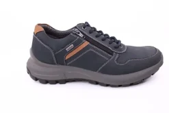 PETER ERIKSON Herren Schnürhalbschuh Leder Extraweit Reißverschluss DENIMNOUGAT Warmfutter SX-09 TEX