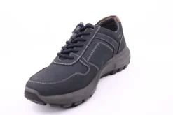 PETER ERIKSON Herren Schnürhalbschuh Leder Extraweit Reißverschluss DENIMNOUGAT Warmfutter SX-09 TEX