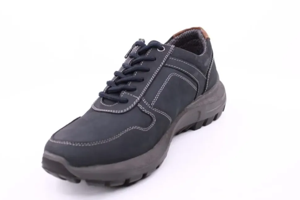 PETER ERIKSON Herren Schnürhalbschuh Leder Extraweit Reißverschluss DENIMNOUGAT Warmfutter SX-09 TEX