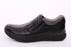 PETER ERIKSON Herren Slipper Leder Wechselfußbett klassisch schwarz S14 DN-55
