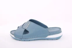PETER ERIKSON Pantolette Leder Comfort- Fußbett blau, rot S13 221535
