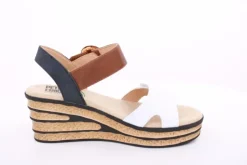 PETER ERIKSON Sandalette Keilabsatz Zierschnalle beige S14 23007-23010