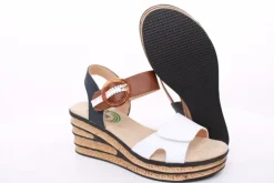 PETER ERIKSON Sandalette Keilabsatz Zierschnalle beige S14 23007-23010