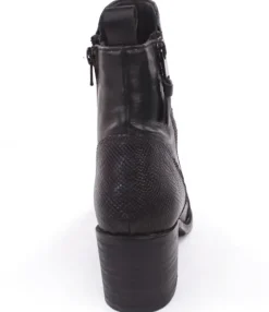 PETER ERIKSON Stiefelette Leder Zierfalten schwarz S23 CATHY-2301