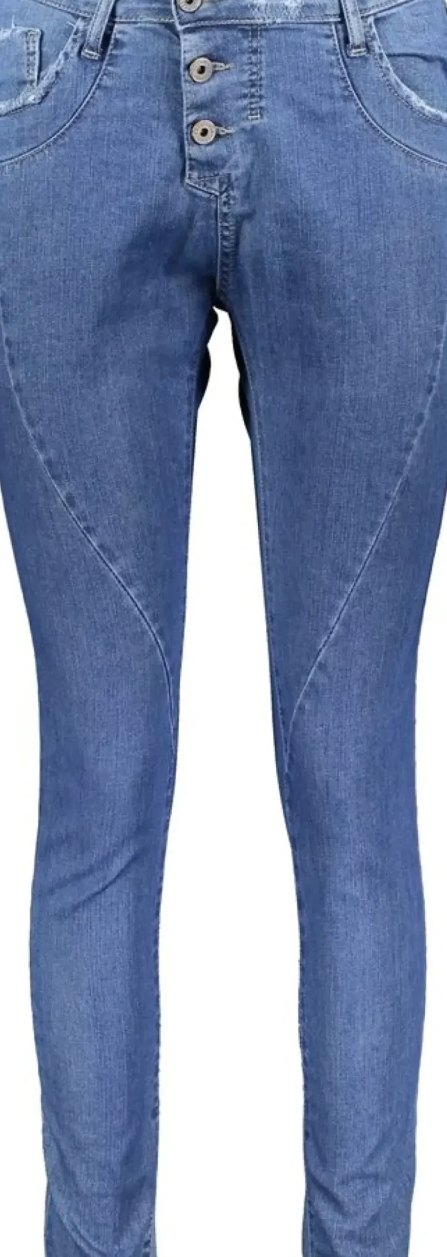 Please P78A Jeans Boyfriend Knopfleiste blau P78A_BQ2N3Q