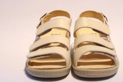 Portina Bequemsandale Wechselfußbett komplett Leder beige 10502