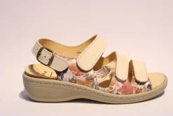 Portina Bequemsandale Wechselfußbett komplett Leder beige 10502