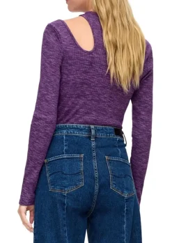 QS by S.Oliver Longsleeve aus Baumwollstretch S23 2135411