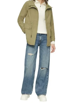 QS designed by Baumwolljacke mit Tunnelzug in Taille grün S15 2155487