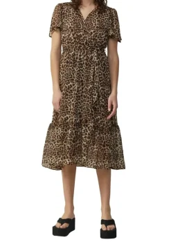 QS designed by Chiffonkleid in Wickeloptik mit Allover-Print S15 2162488
