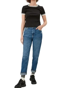 QS designed by 7/8 Jeans destroyed Details relaxed Fit blau S12  2115844