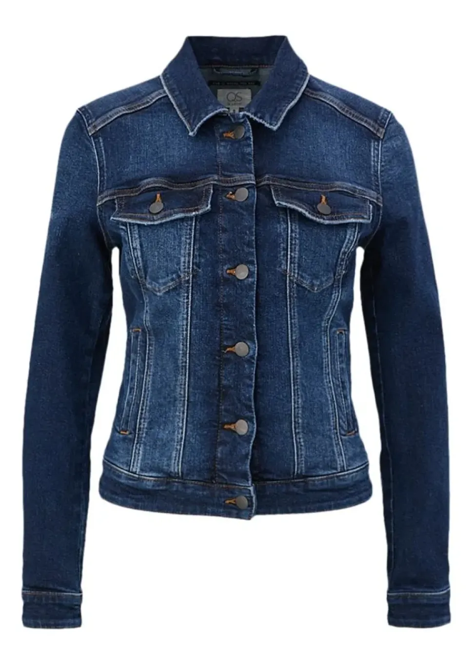 QS designed by Jeansjacke aus Baumwollstretch blau S23 2132801