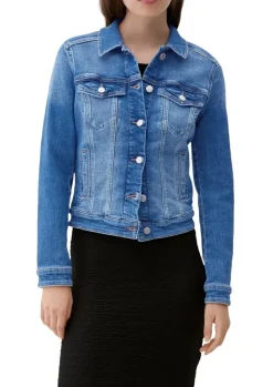 QS designed by Jeansjacke aus Baumwollstretch blau S23 2132801