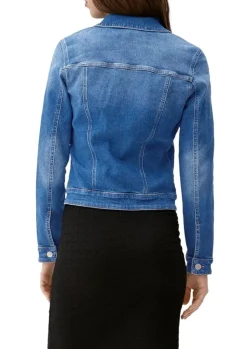 QS designed by Jeansjacke aus Baumwollstretch blau S23 2132801
