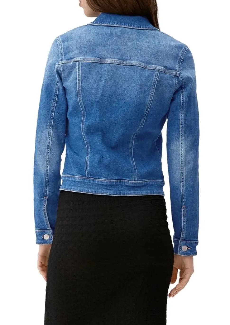 QS designed by Jeansjacke aus Baumwollstretch blau S23 2132801