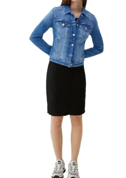 QS designed by Jeansjacke aus Baumwollstretch blau S23 2132801
