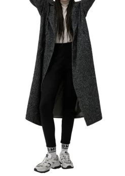 QS designed by Leggings Veloursleder- Optik Lederimitat Elastikbund schwarz S22 2125268