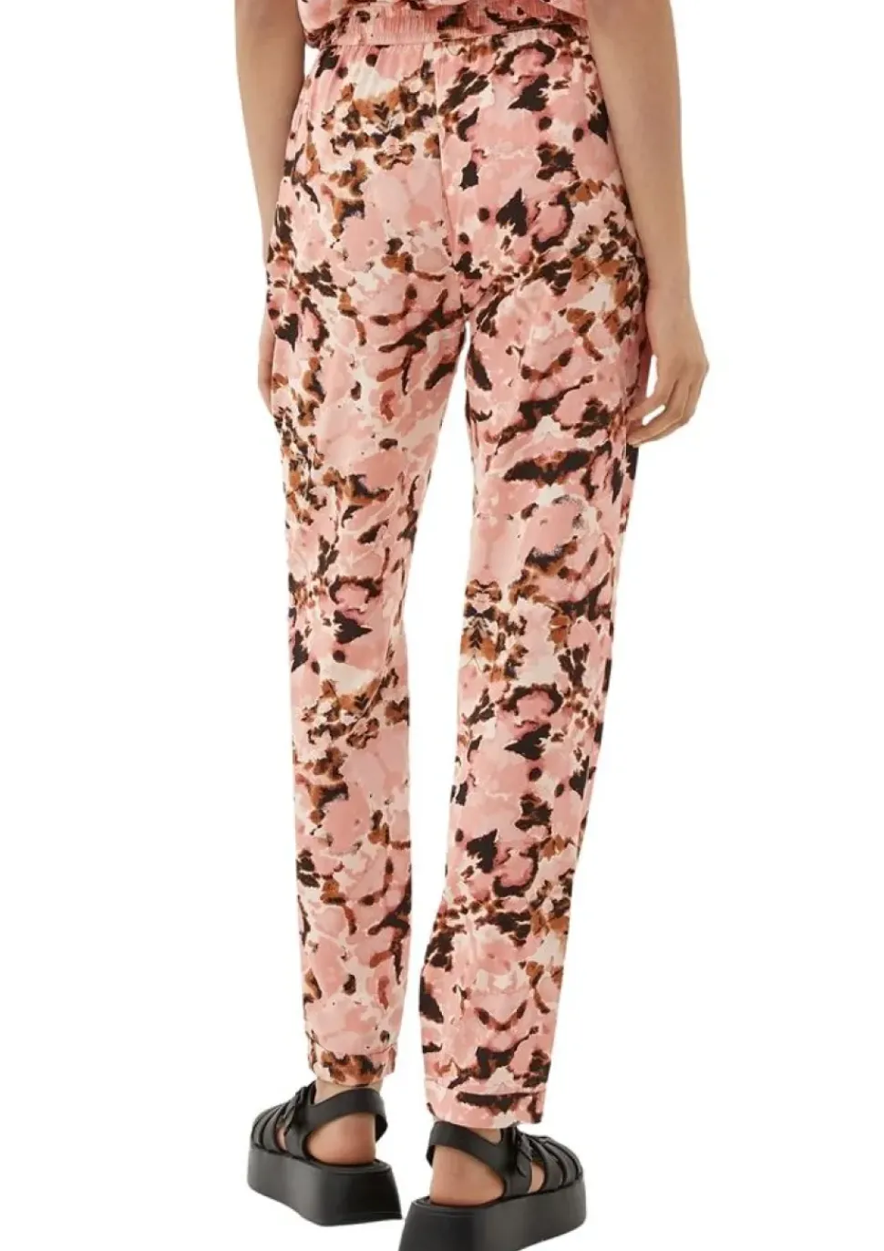 QS designed by Loose: Hose mit Allover-Print orange S13 2131199