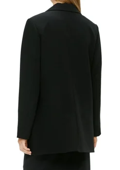 QS designed by Oversize Blazer mit Pattentaschen schwarz / beige S15  2140895