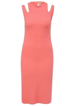 QS designed by Rippstrick-Kleid mit Cut Outs koralle S13  2130915