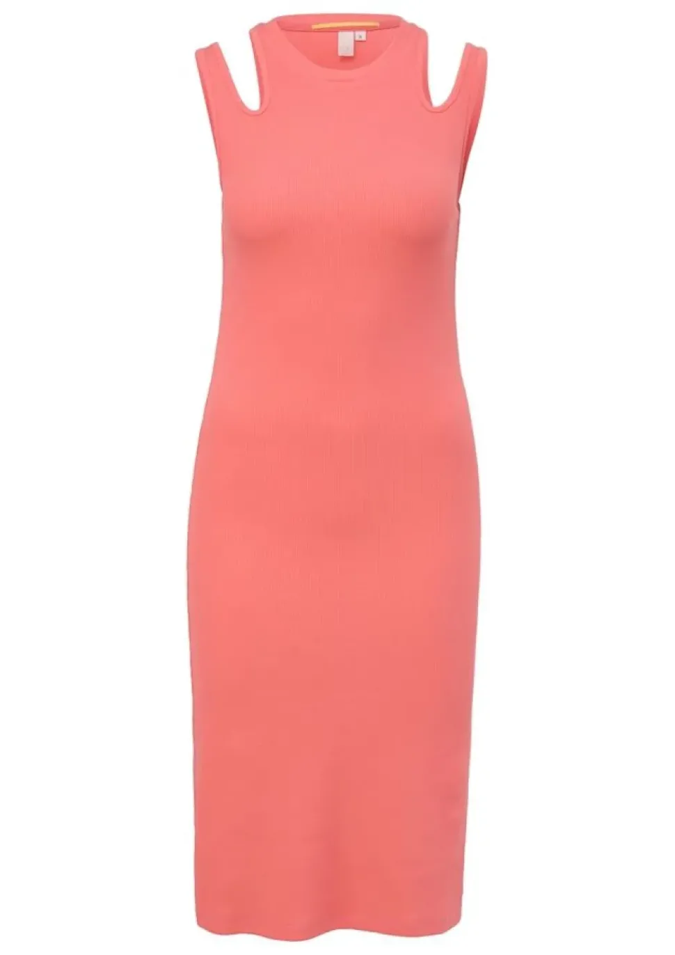 QS designed by Rippstrick-Kleid mit Cut Outs koralle S13 2130915