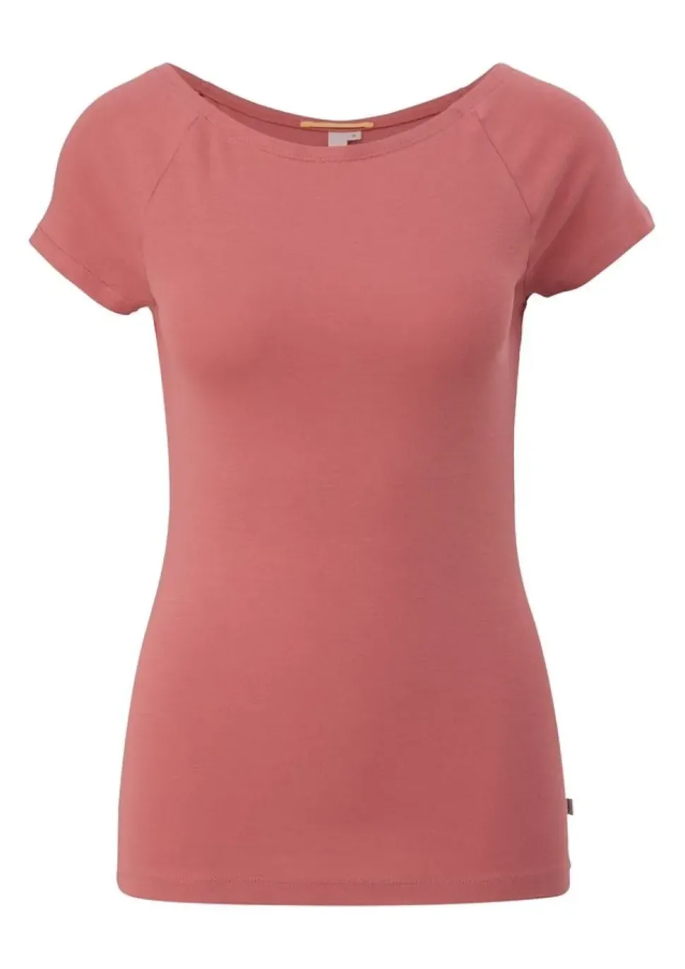 QS designed by Shirt aus Baumwollstretch weiß, orange, schwarz S13 2131449