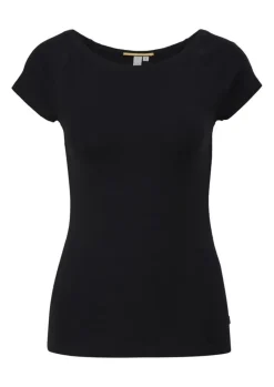 QS designed by Shirt aus Baumwollstretch weiß, orange, schwarz S13 2131449