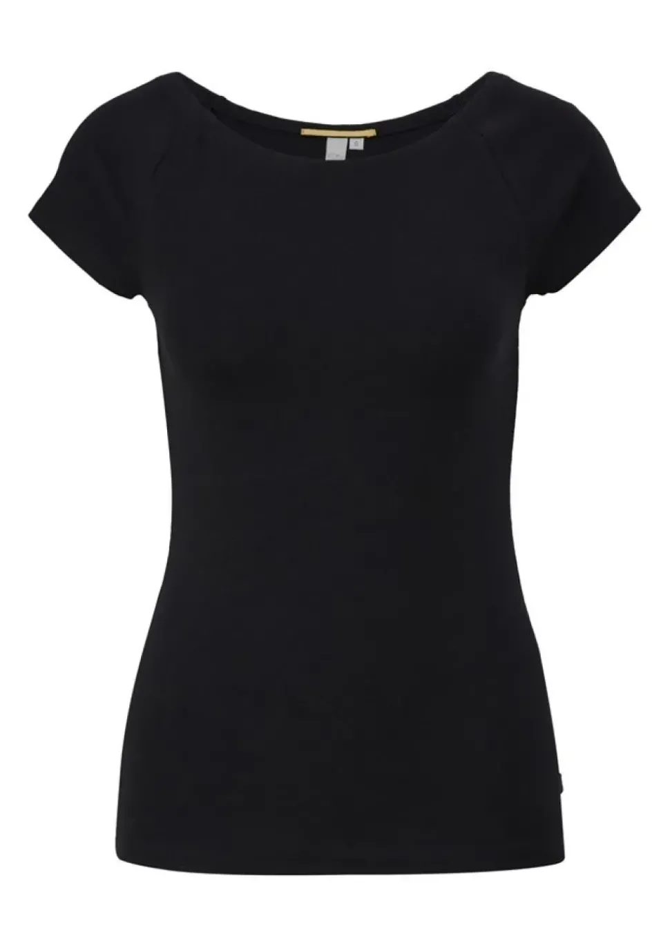QS designed by Shirt aus Baumwollstretch weiß, orange, schwarz S13 2131449