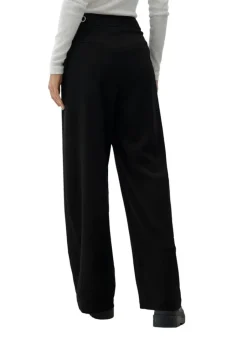 QS designed by Stoffhose Kettendetail weites Bein schwarz S22 2125265