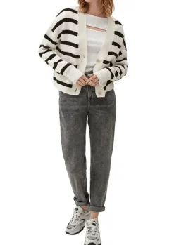 QS designed by Strickjacke im Relaxed Fit weiß S13 2127115