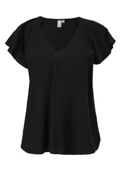 QS designed by Viskosebluse mit V-Ausschnitt S13 2132616