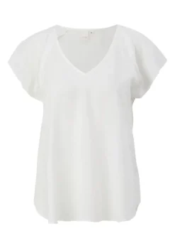 QS designed by Viskosebluse mit V-Ausschnitt S13 2132616