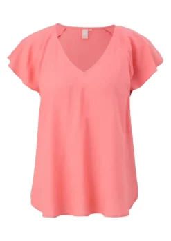 QS designed by Viskosebluse mit V-Ausschnitt S13 2132616