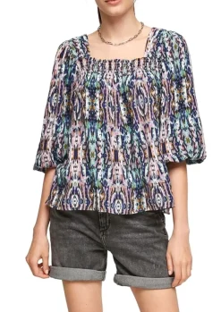 QS designed by Viskosebluse Muster rosa 2100015