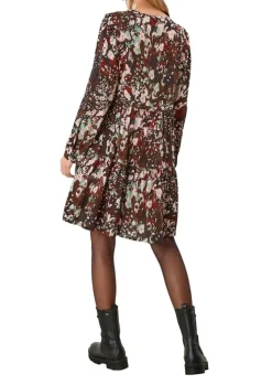 QS designed by Viskosekleid mit Volant schwarz 2105826
