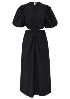 QS designed by Zweiteiliges Popeline-Kleid schwarz S13  2126833