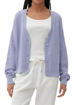 QS desinged by Strickcardigan V- Ausschnitt Knopfleiste rosa,lila, schwarz S22 2125126