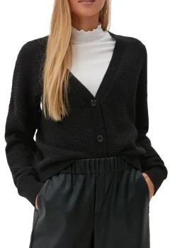 QS desinged by Strickcardigan V- Ausschnitt Knopfleiste rosa,lila, schwarz S22 2125126