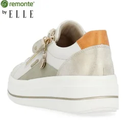 Remonte by ELLE Sneaker Leder creme glitzer S14  D1C01-81