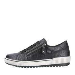 Remonte Damen Schnürer Sneaker Leder TEX- Membrane schwarz S22 D0700-00